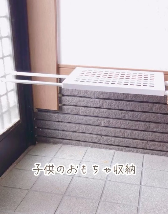 突っ張り棒で作った棚収納