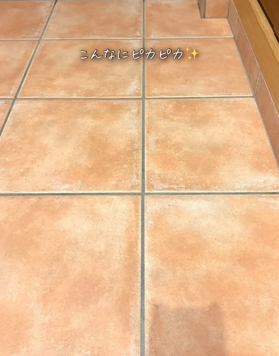 きれいな状態の玄関のタイル