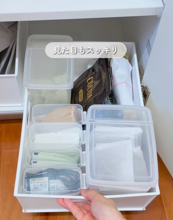 整理整頓された飲み物のパック