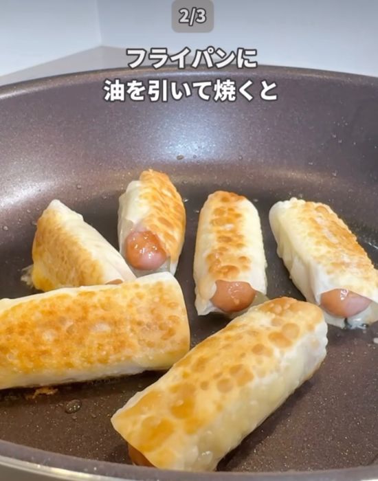 油を引いたフライパンで焼く