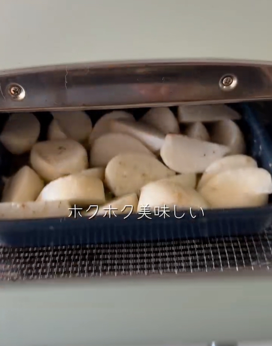 加熱中のカブ
