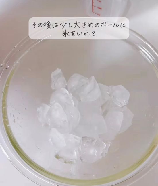 氷を入れたボウル