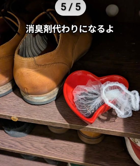 下駄箱に置く様子