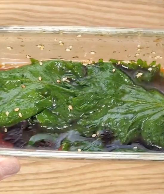 完成した『大葉の醤油漬け』の写真