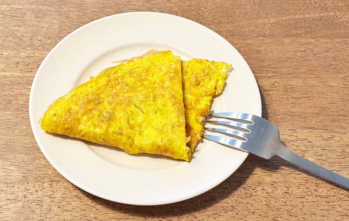 『ベビースターオープンオムレツ』の完成写真