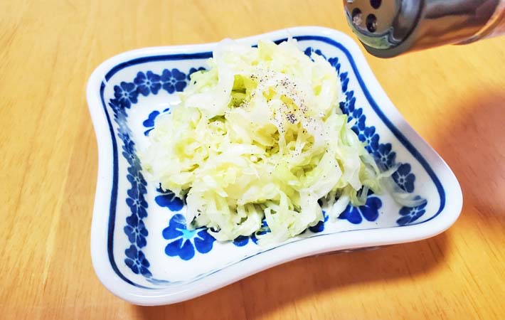 『せん切りキャベツのだし漬け』の完成写真