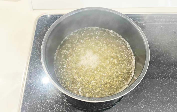 『韓国風白だしにゅうめん』を作る写真