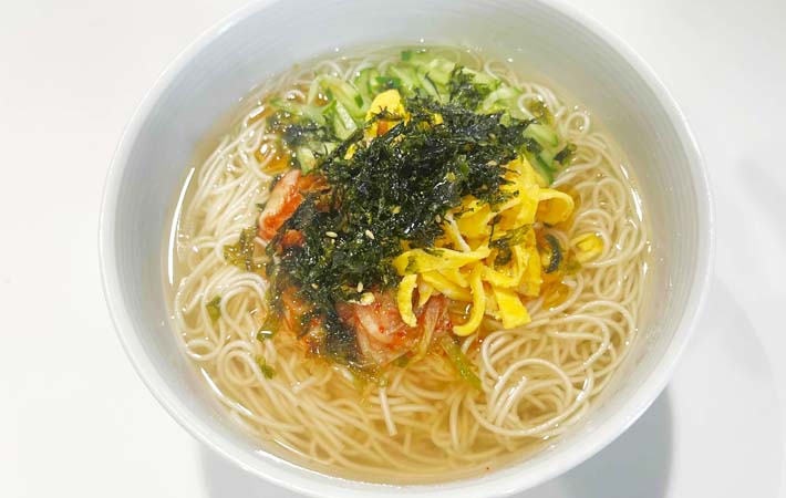 『韓国風白だしにゅうめん』の完成写真
