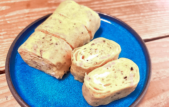 ブラックペッパーと粉チーズの玉子焼きの完成写真