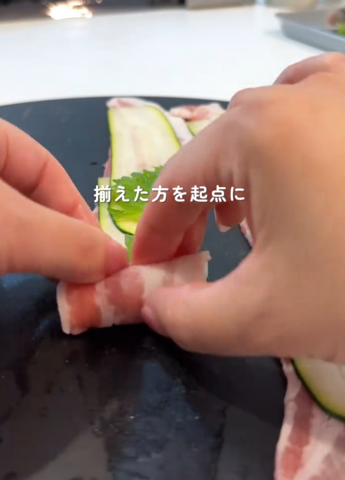 ズッキーニの肉巻きの写真