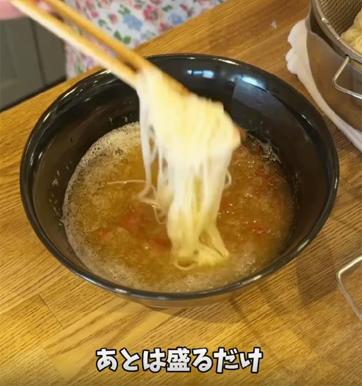 そうめんの調理時の写真