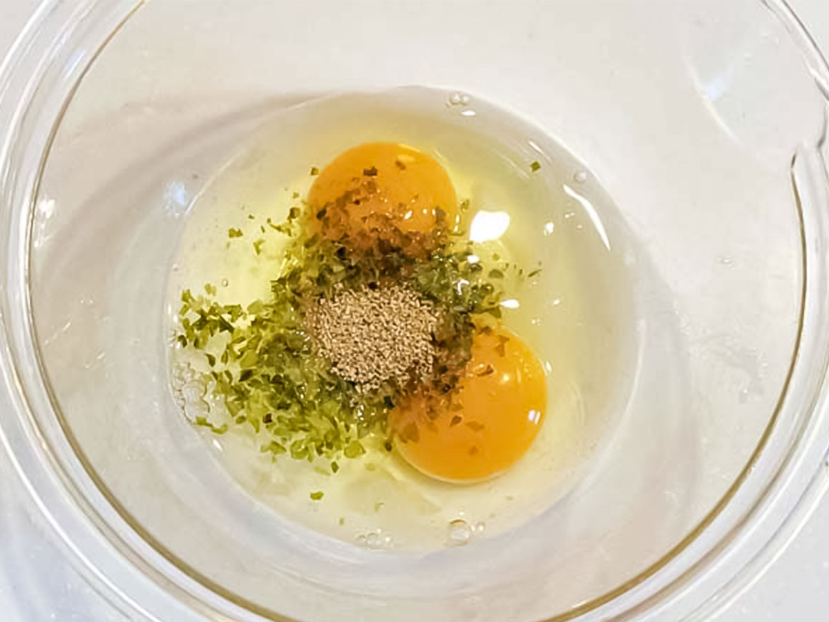 『青のり玉子焼き』を作る写真