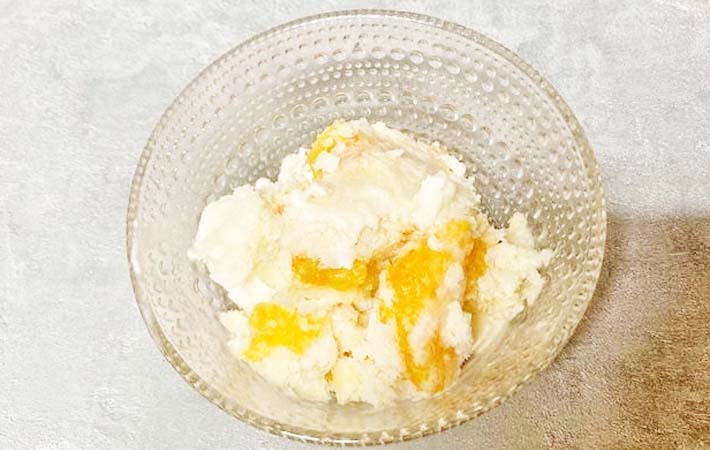 『みかんヨーグルトシャーベット』の完成写真