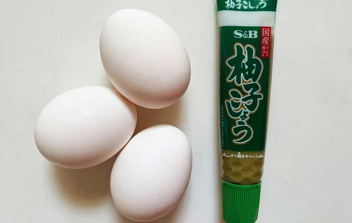 『柚子こしょう味玉』の材料写真