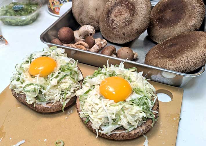 シイタケお好み焼き