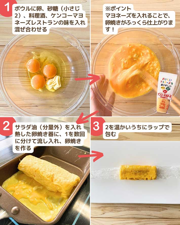 卵焼きの作り方の画像
