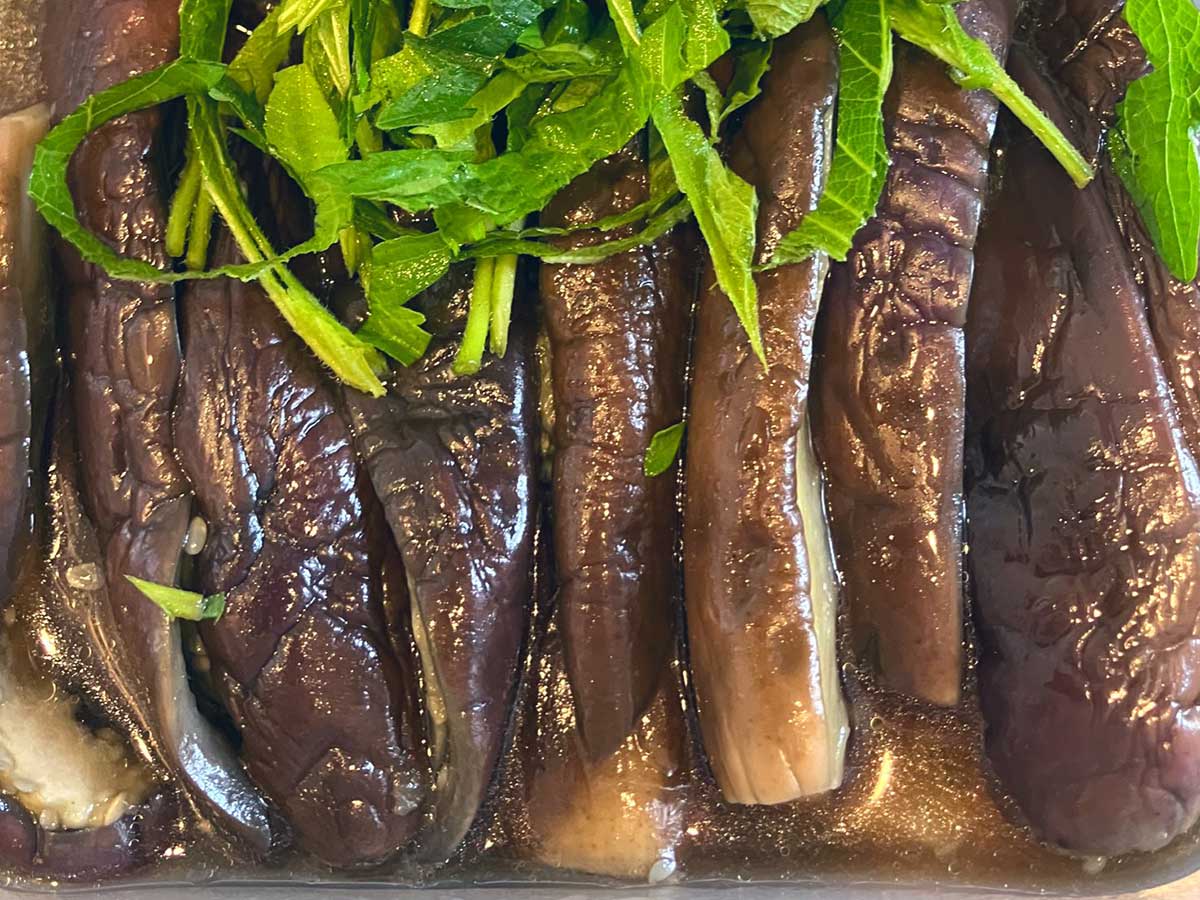 ナスと大葉のひと皿