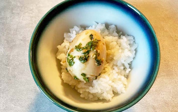 『大葉味玉』の完成写真