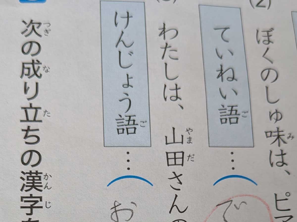 小5息子の宿題