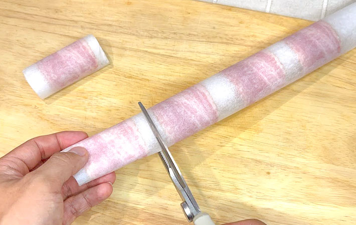 ベーコンとクッキングシートの写真