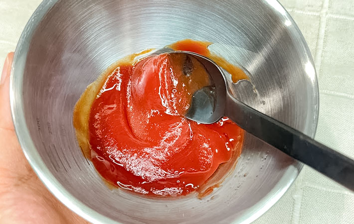 『焼きケチャップ』を作る写真