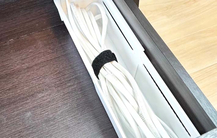 セリア『伸縮収納トレー』の使用写真