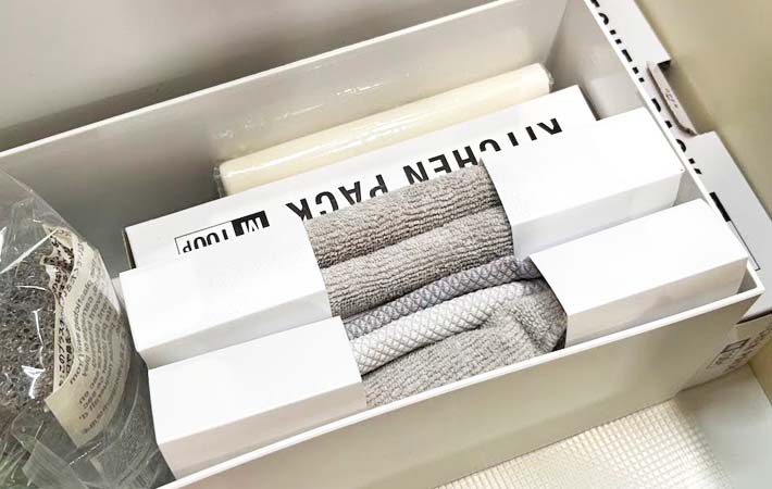 セリア『キッチン消耗収納ケース』の使用写真