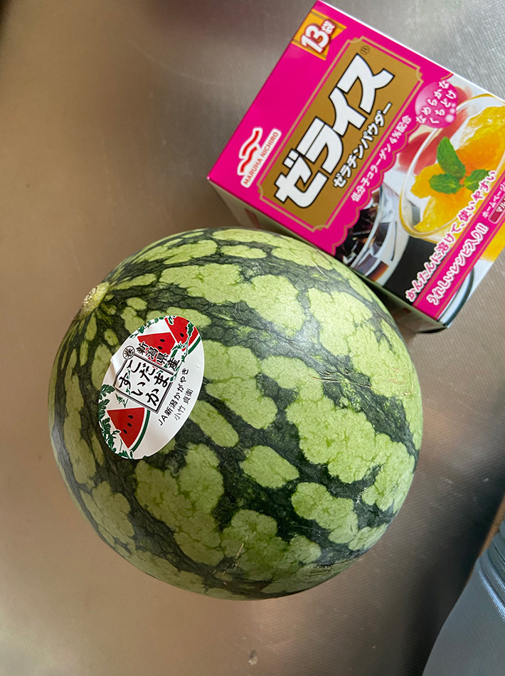スイカとゼラチン