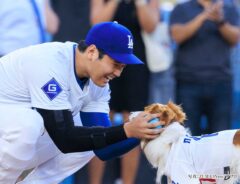 大谷翔平とデコピンの画像
