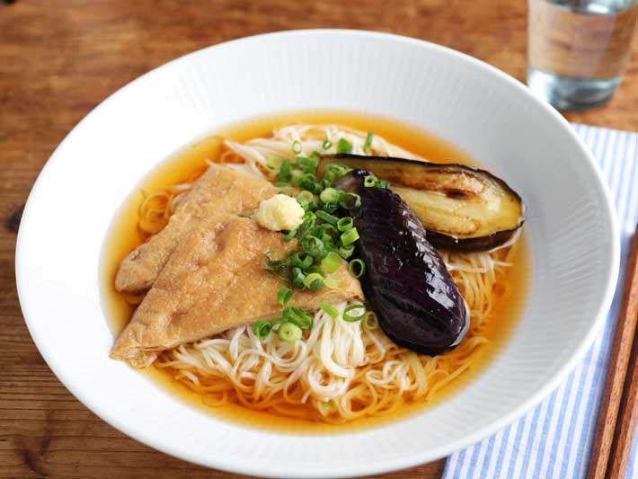 ナスそうめんの画像
