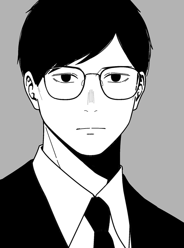 メガネキャラのイラスト