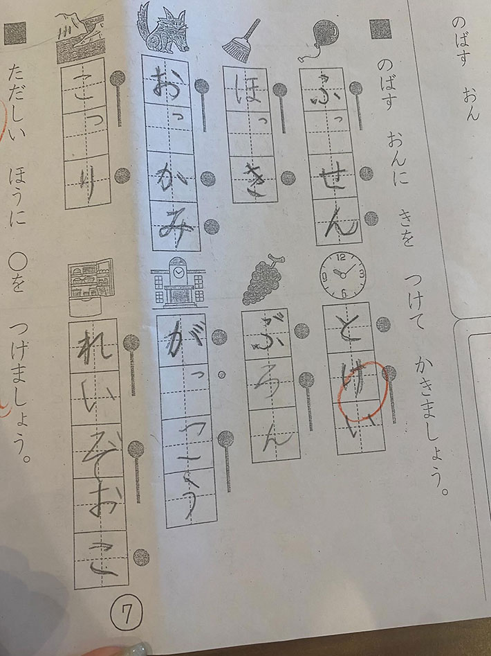 宿題の写真