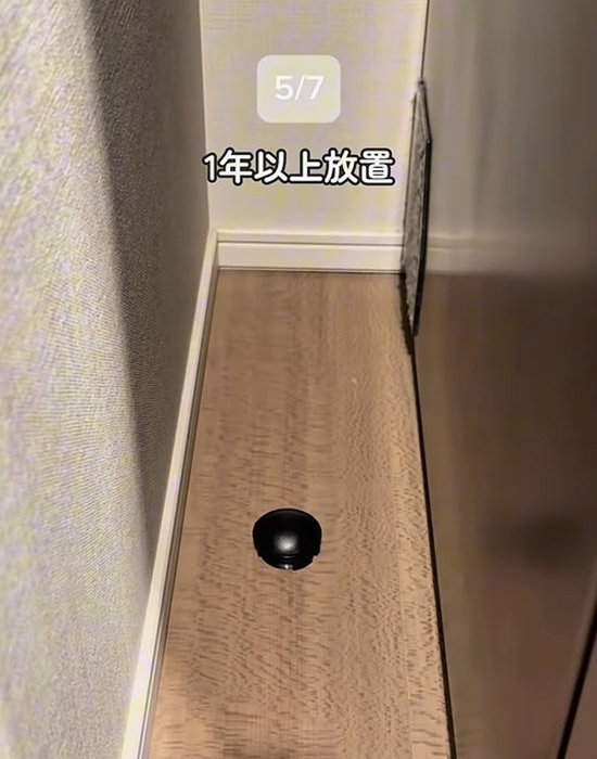 廊下に置かれたブラックキャップ