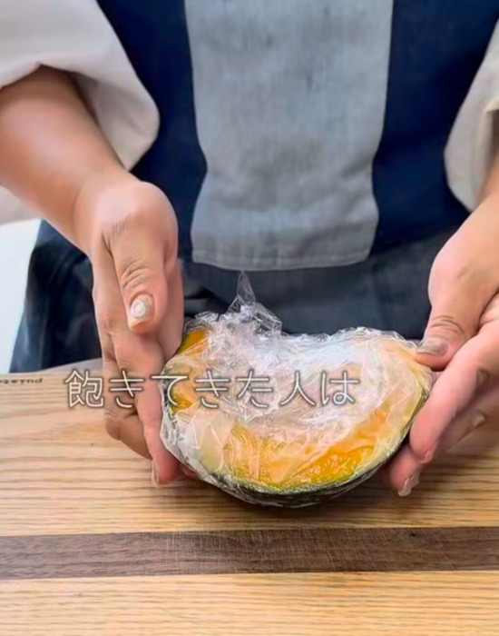 ラップでくるんでレンジ加熱