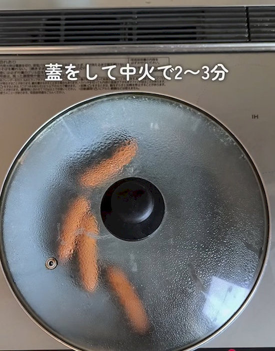 蓋をした様子