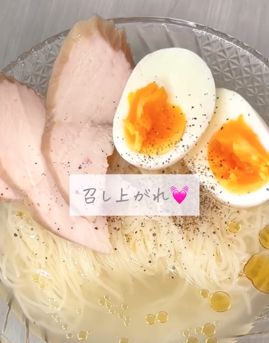 完成した簡単冷製そうめん