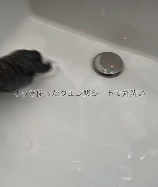 クエン酸シートでの仕上げ磨き