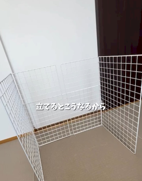 組み立てたワイヤーネット