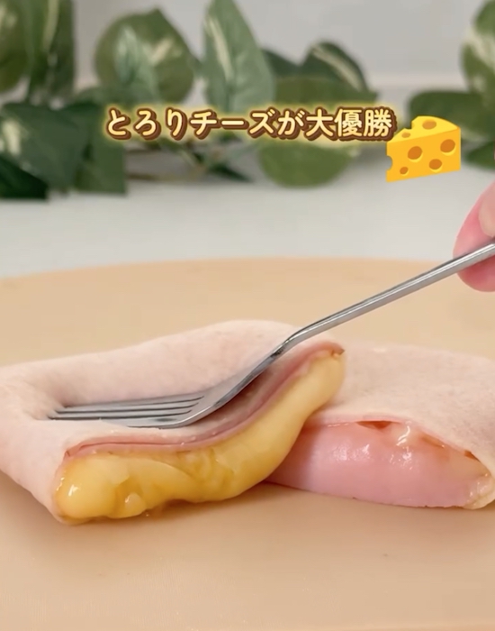 半分に切ったブリトー