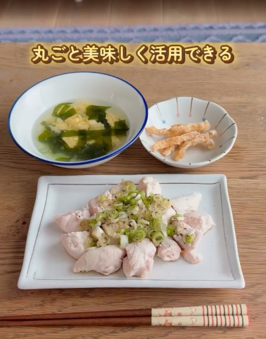 テーブルに並んだささみ料理