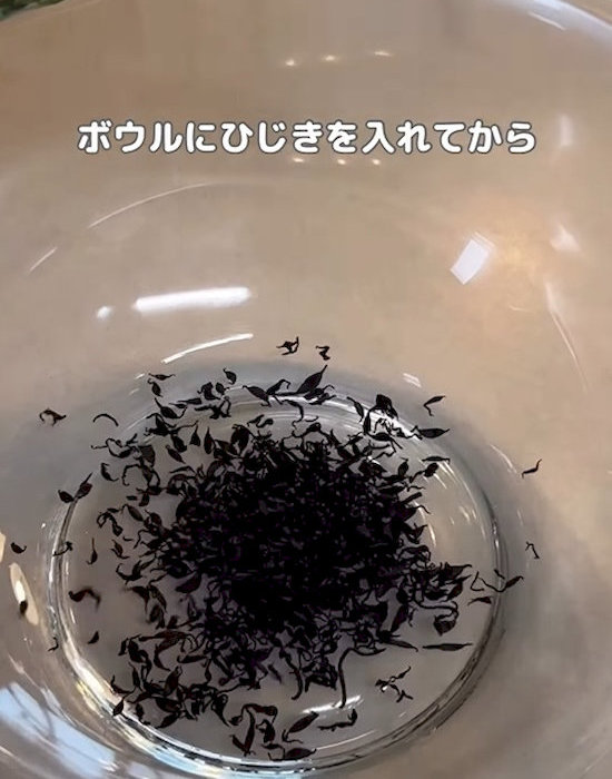 ボウルに入ったヒジキ