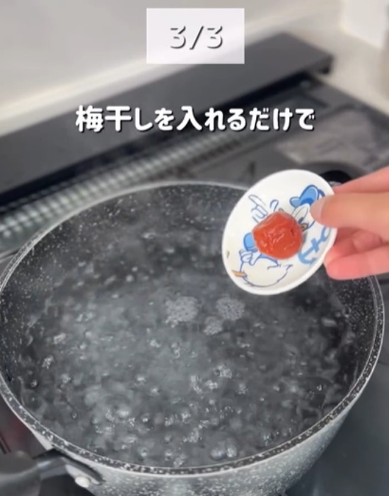 梅干しを入れる