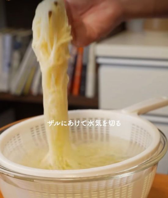 冷水に入れたそうめん