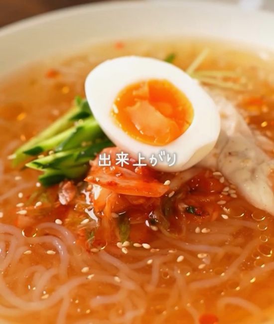 完成したしらたき冷麺