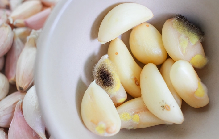 カビが生えたニンニクは食べられる？