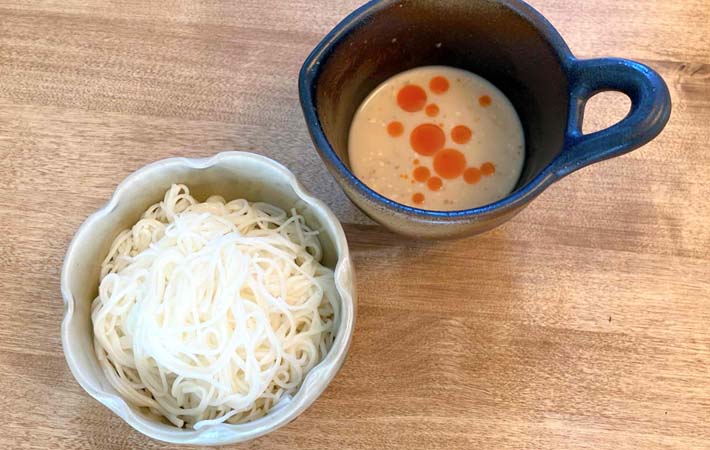 『担々麺風そうめん』の完成写真