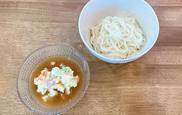 『ポテトサラダそうめん』の写真