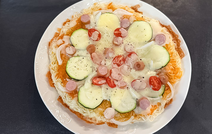『そうめんピザ』の写真