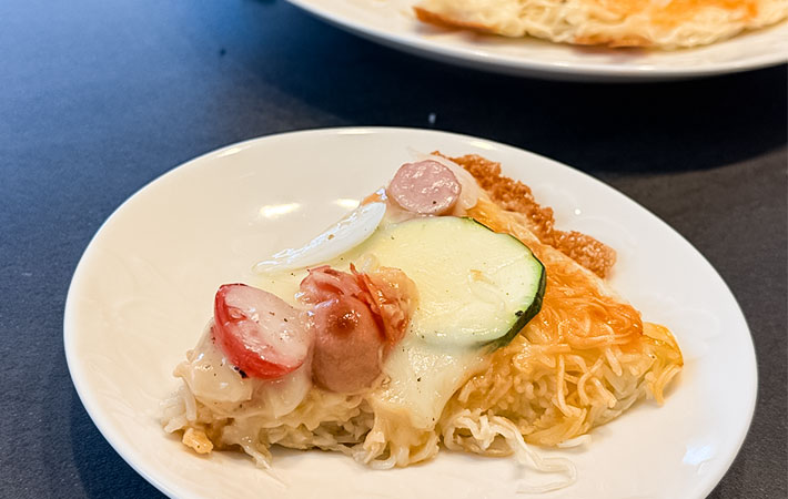 『そうめんピザ』の写真