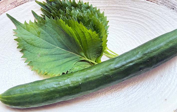 『きゅうりと大葉のピリ辛漬け』の材料写真